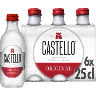 Água com Gás Pack 6 garrafa 25 cl - Castello