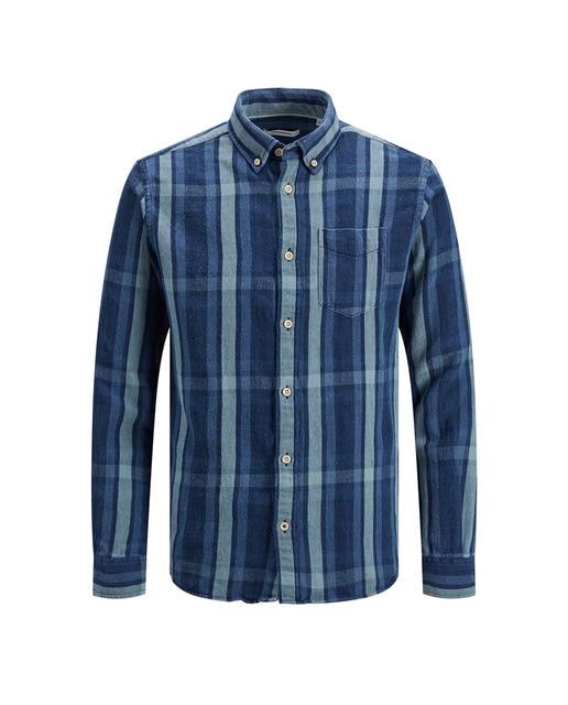 Camisa vaquera de hombre slim de cuadros