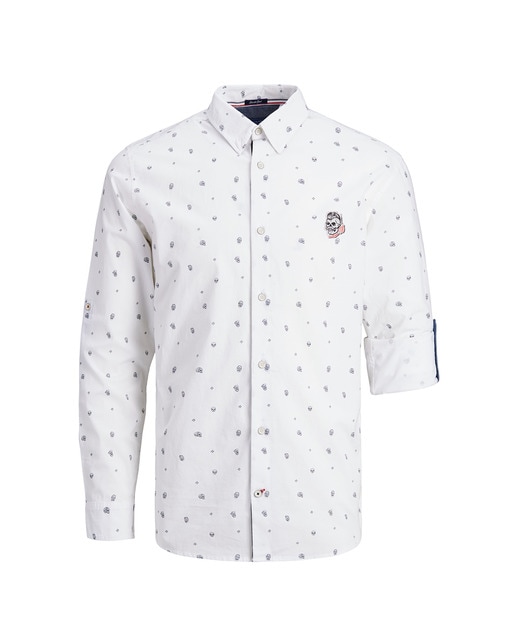 Camisa de hombre slim estampada multicol
