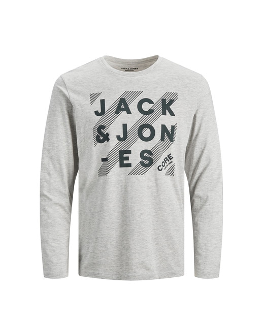 Camiseta de hombre gris de manga larga