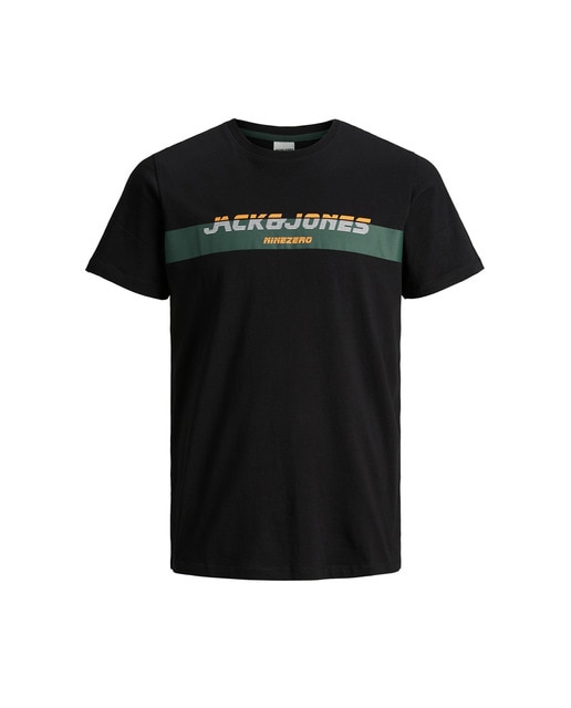 Camiseta de hombre negra de manga corta