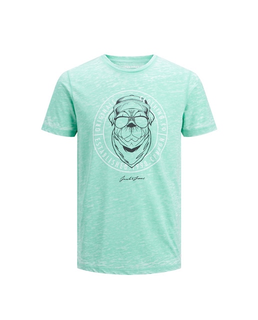 Camiseta de hombre verde de manga corta