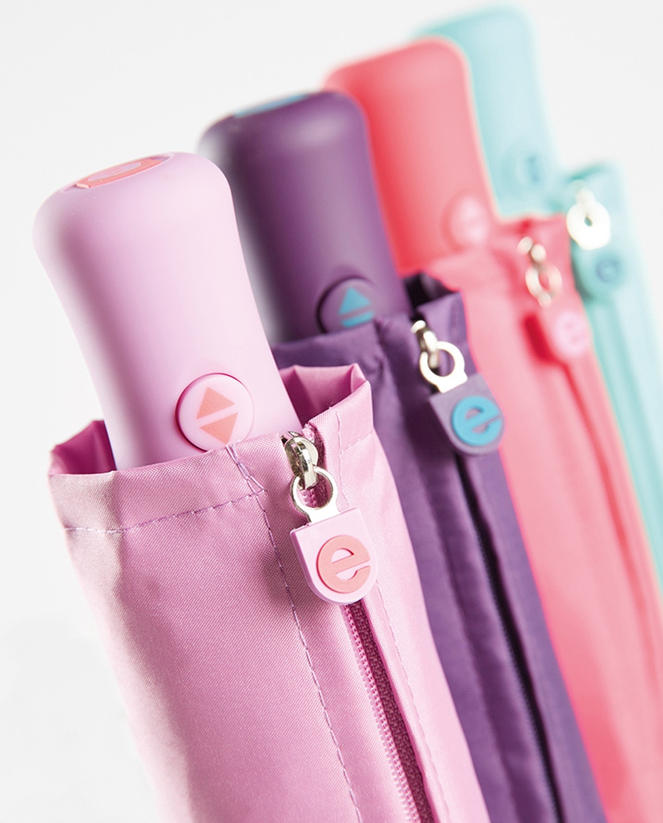 Guarda-chuva desdobrável EZPELETA preto com abertura e fecho automáticos Preto-4