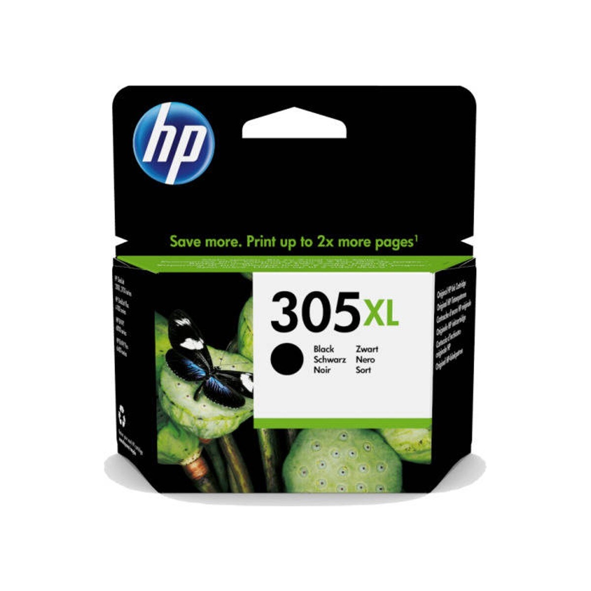 Tinteiro HP Original 3YM62AE 305 XL Preto, Alto rendimento, Instant Ink 1