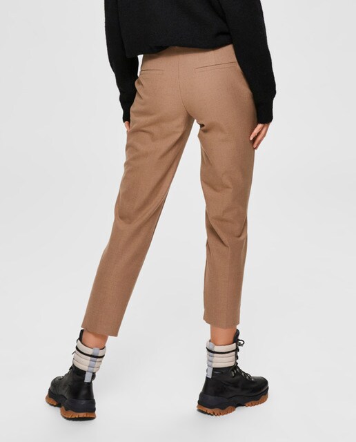 Pantalón de mujer corte cropped LENZING™ ECOVERO™ · Selected Femme · El  Corte Inglés