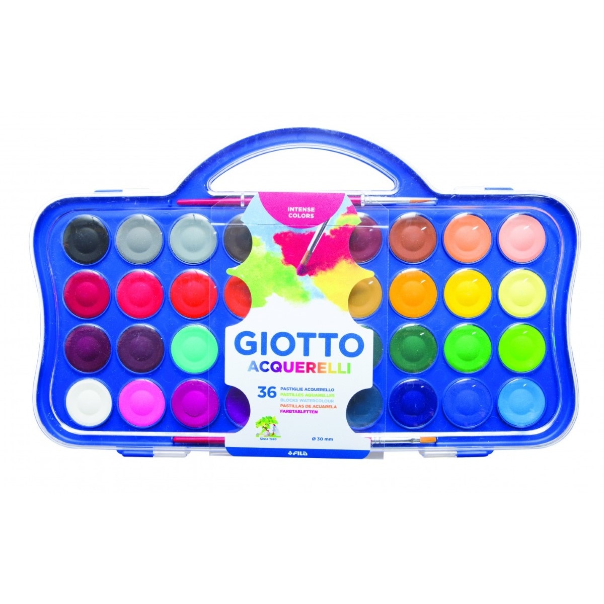 Caixa de aguarelas de 36 cores 1