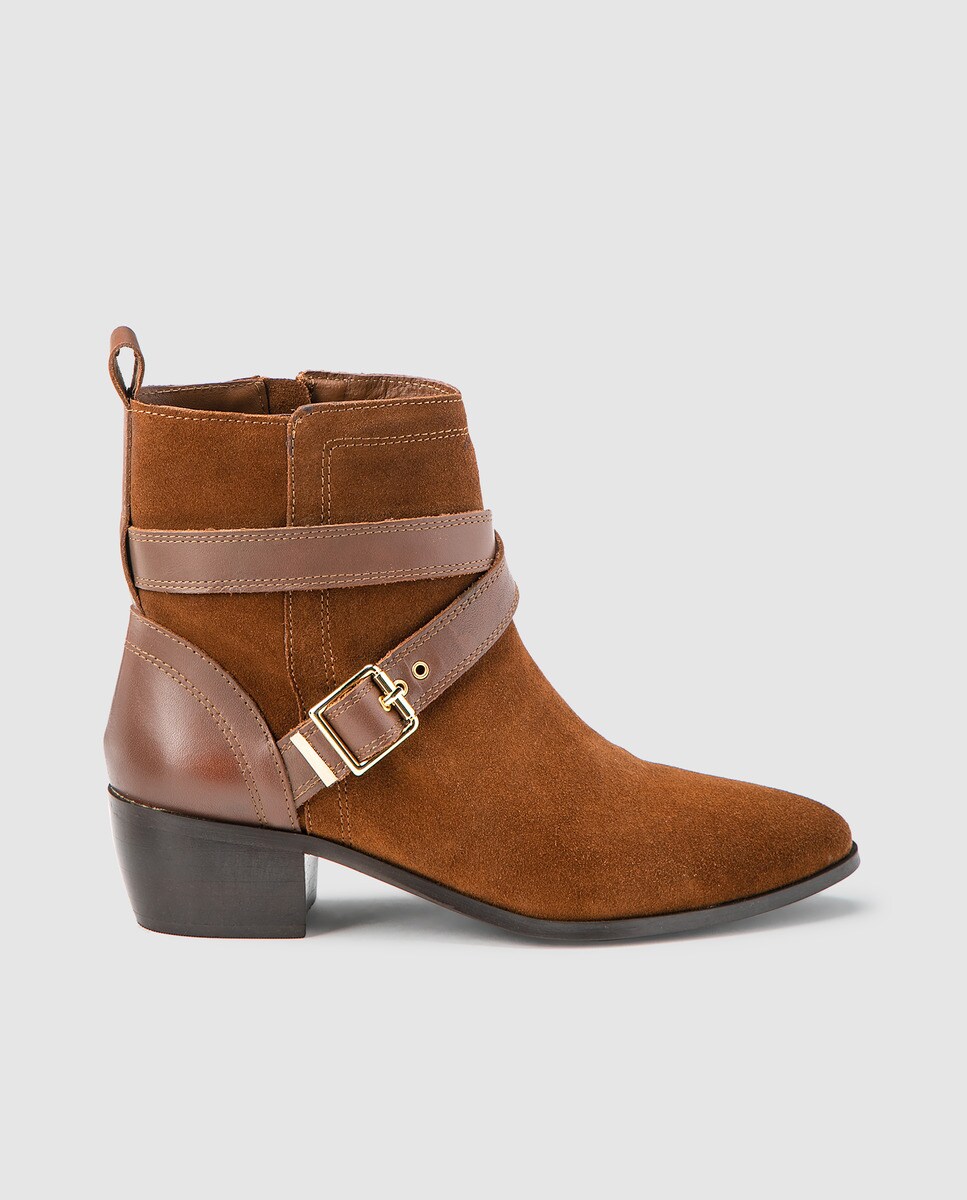 Botines de mujer Fórmula Joven serraje de color marrón · Fórmula Joven · El  Corte Inglés