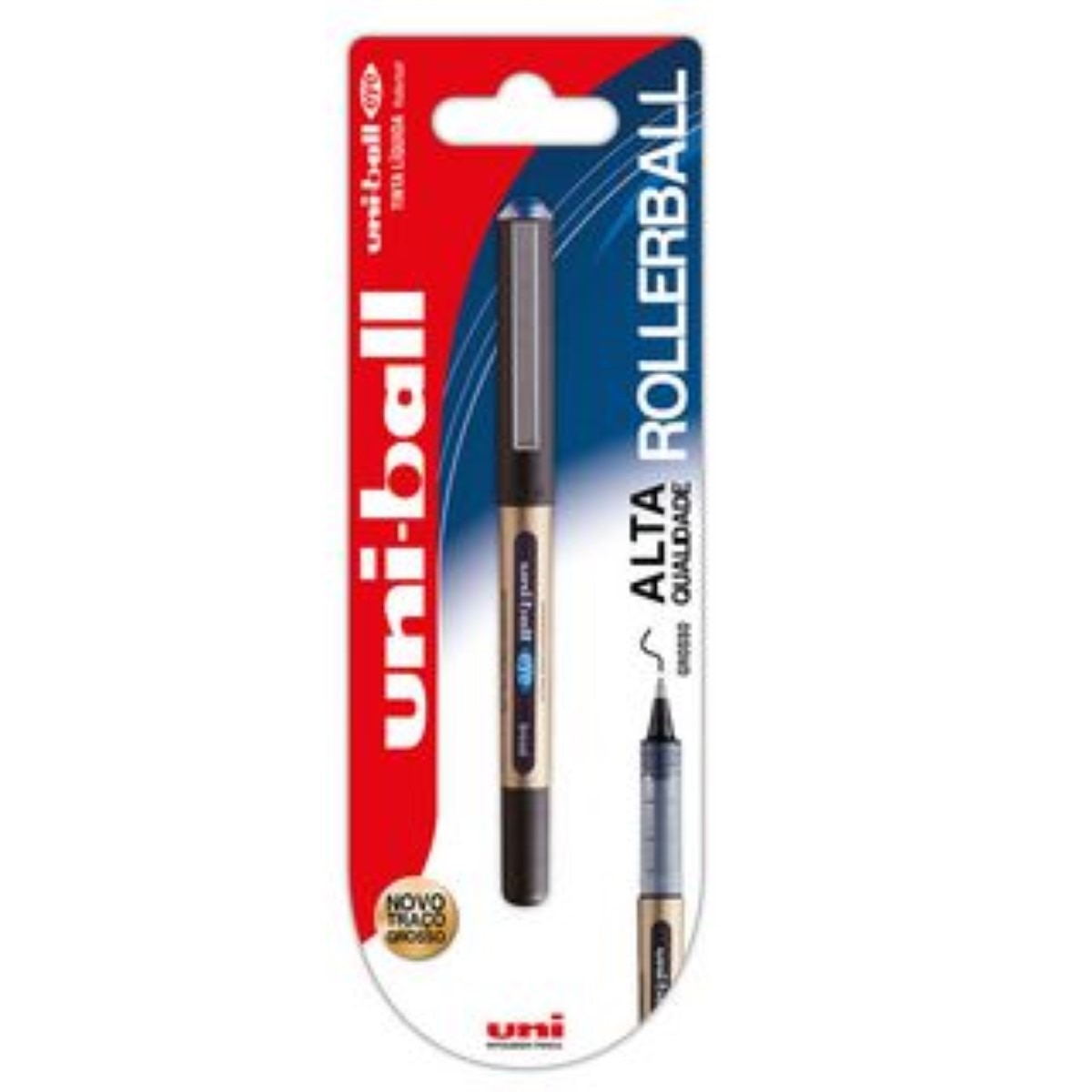 Imagem 0 de Esferográfica Eye UB-150, Ponta 1 mm, Corpo Preto, Tinta Azul Uni Ball