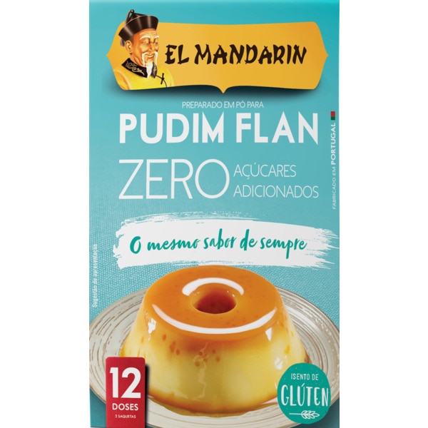 Preparado em Pó para Pudim Flan Zero Açúcares sem Glúten embalagem 30 g