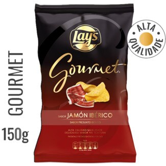 Lay's Gourmet Batatas Fritas com Sabor a Presunto Ibérico embalagem 150 g