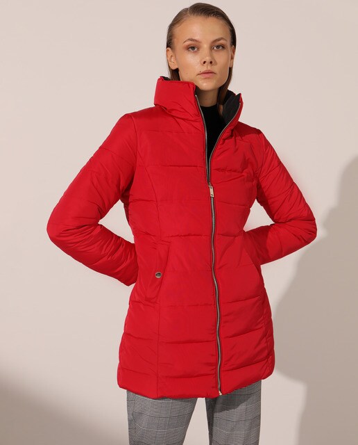 anorak rojo mujer