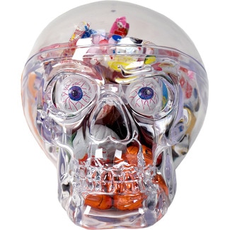 calavera de Halloween con caramelos surtidos envase 200 g - Miguelañez