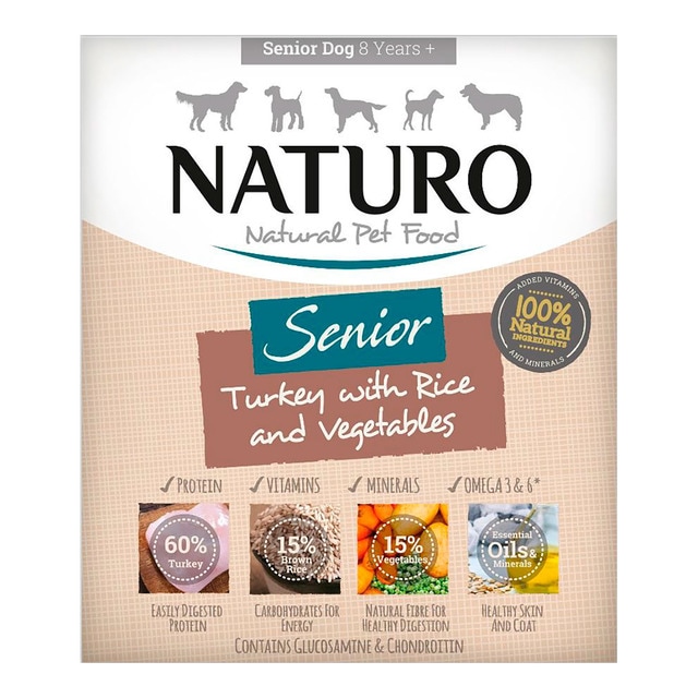 Imagen 0 de Comida húmeda para perros sénior Naturo paté pavo y arroz 400 g