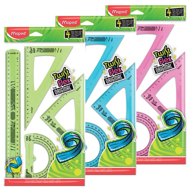 Imagen 0 de Maxi Kit 4 piezas Reglas Flexibles Twist'n Maped