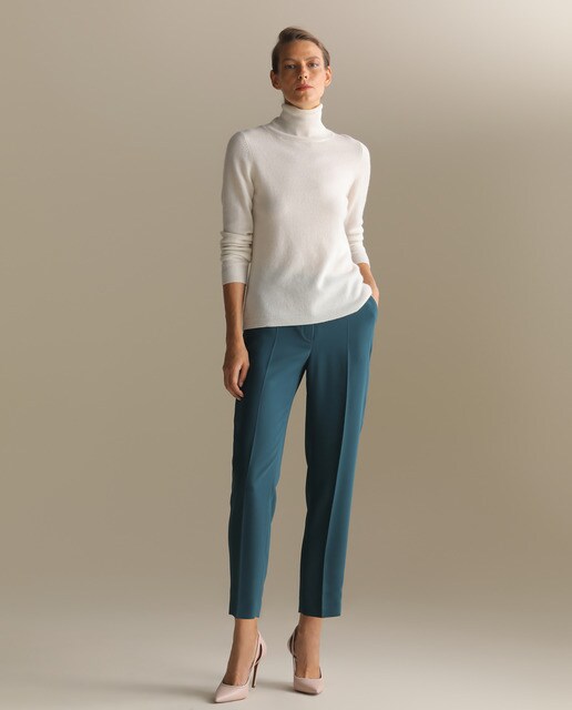 Pantalón semipitillo básico cintura elástica · Woman El Corte Inglés · El  Corte Inglés