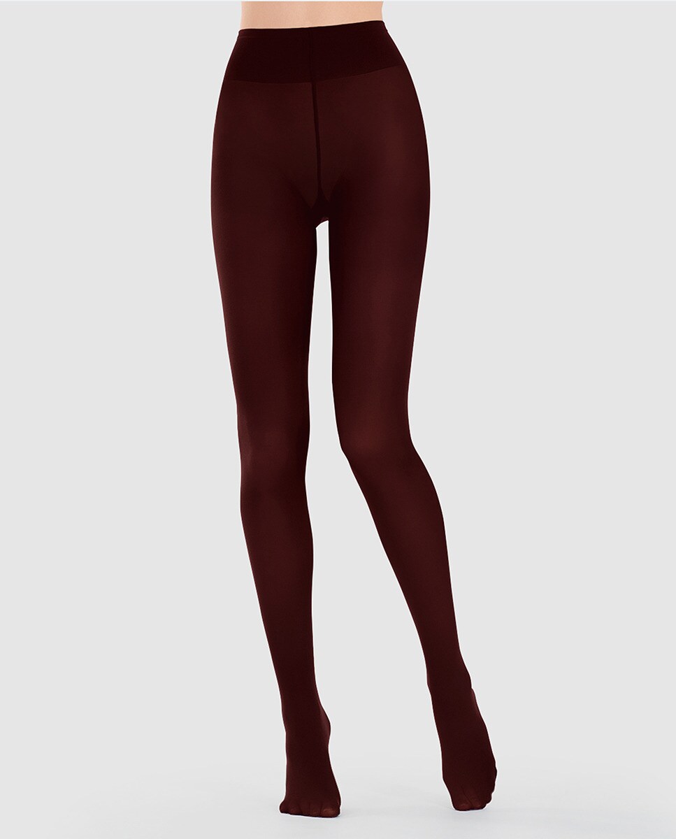 Collants Opacos de 100 Deniers Grená-1