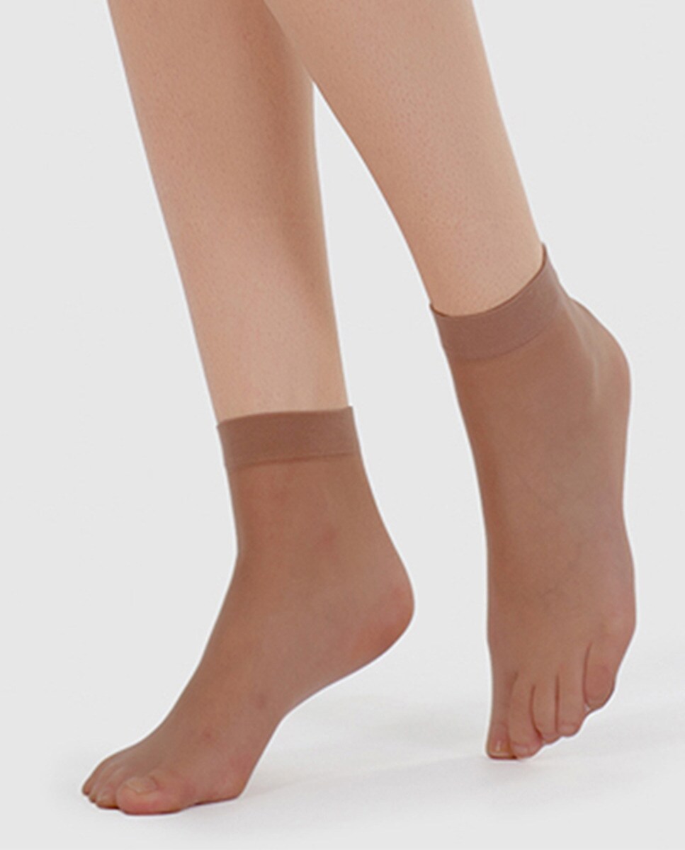 Marie Claire - Pack 2 Minimedias Tobilleras De Puntera Transparente