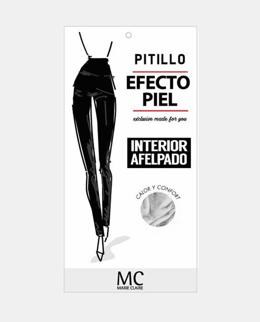 Leggins efecto piel en negro · Marie Claire · El Corte Inglés