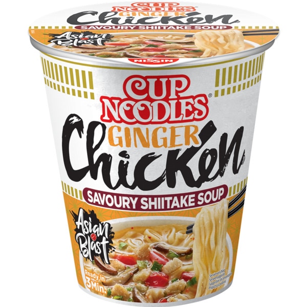 Cup Noodles de Galinha e Gengibre embalagem 63 g