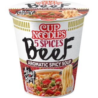 de Vitela e 5 Especiarias embalagem 64 g - Nissin Cup Noodles