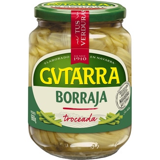 borraja al natural troceada frasco 400 g neto escurrido - Gvtarra