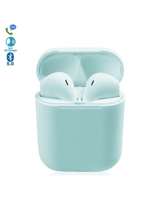 Imagen 0 de Auriculares dam d120 tws bluetooth 5.0 táctiles con base de carga y sincronización automática con ventana emergente