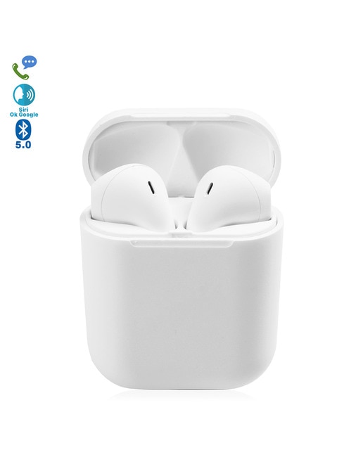Imagen 0 de Auriculares dam d120 tws bluetooth 5.0 táctiles con base de carga y sincronización automática con ventana emergente