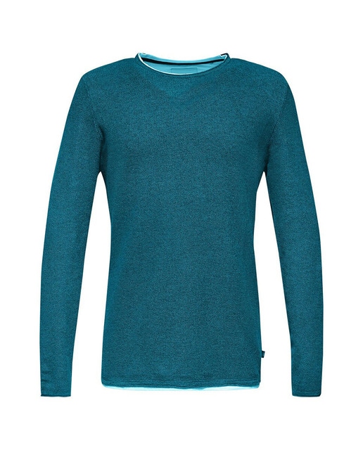 Imagen 0 de Jersey de hombre azul turquesa con cuello caja