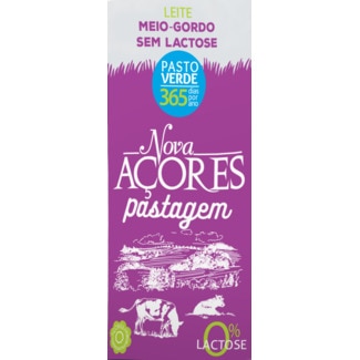 Leite de Pastagem Meio Gordo sem Lactose embalagem 200 ml - Nova Açores