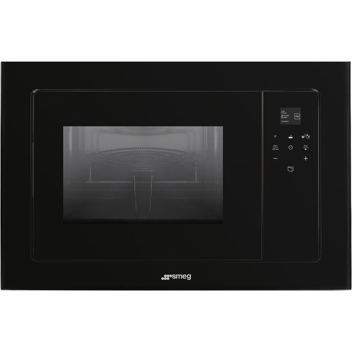 Micro-ondas com Grill Encastrável Smeg Linea FMI120N2 de 800 W e Capacidade para 20 Litros - Negro Preto-1