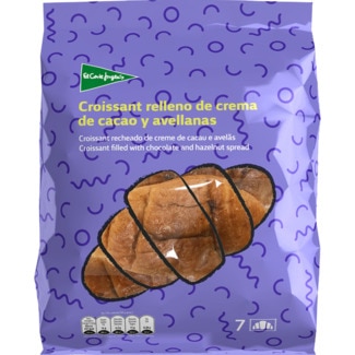 7 Croissants Recheados de Creme de Cacau e Avelãs embalagem 315 g - El Corte Inglés