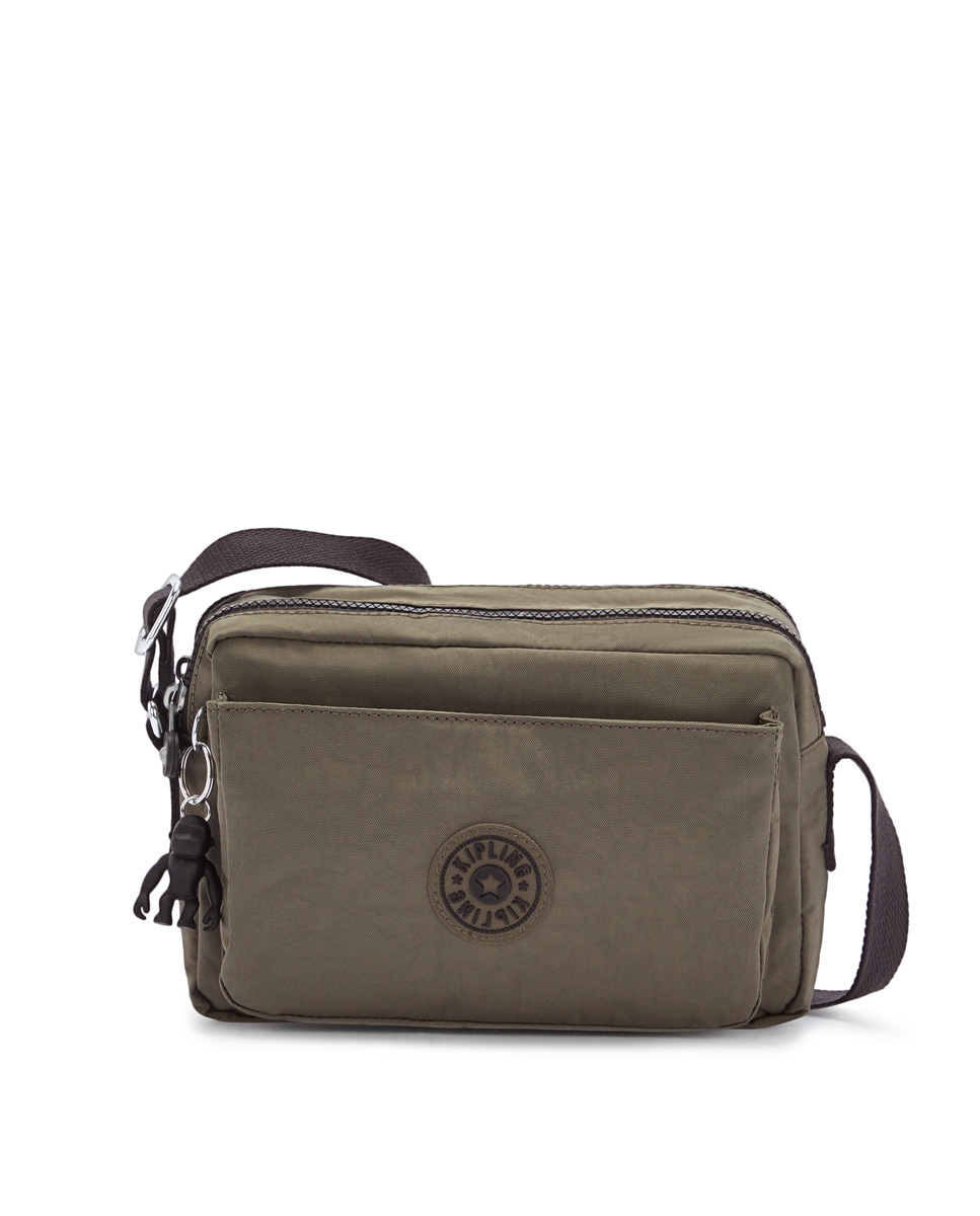 Mala Cruzada Média Versátil com Correia Ajustável para o Ombro Verde-militar-1