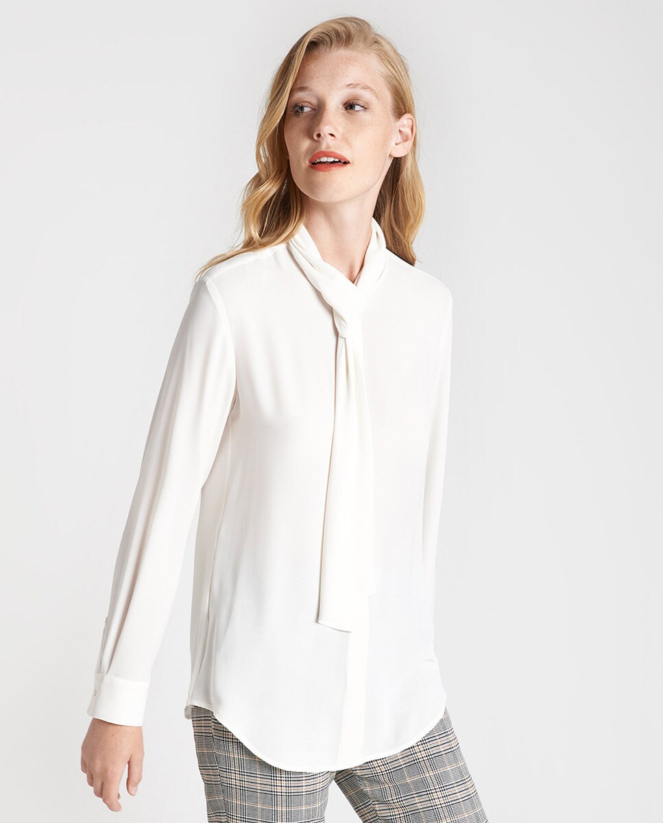 Roberto Verino - Blusa De Mujer Cuello Lazada