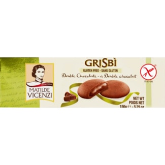Bolachas de Chocolate com Creme de Chocolate sem Glúten embalagem 150 g - Grisbi