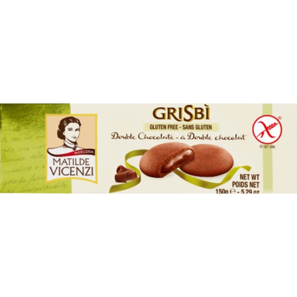 Bolachas de Chocolate com Creme de Chocolate sem Glúten embalagem 150 g