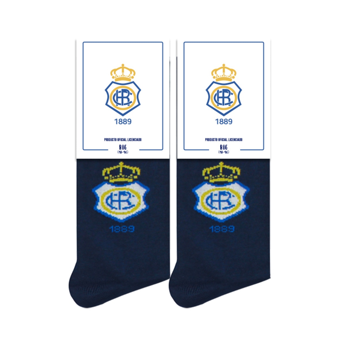Meias Real Club Recreativo de Huelva Escudo azul-marinho 1