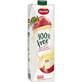 bebida de zumo de manzana a partir de concentrado sin azúcares añadidos brik 1 l - Juver 100% Free