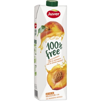 bebida de zumo de melocotón y uva a partir de concentrado sin azúcares añadidos brik 1 l - Juver 100% Free