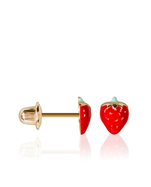Imagen 0 de Pendientes enfant "Jolie fraise" Or Jaune