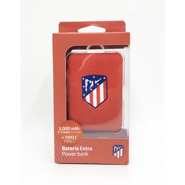 Imagem 0 de Power Bank 5000 mAh Tipo C Atlético de Madrid Escudo