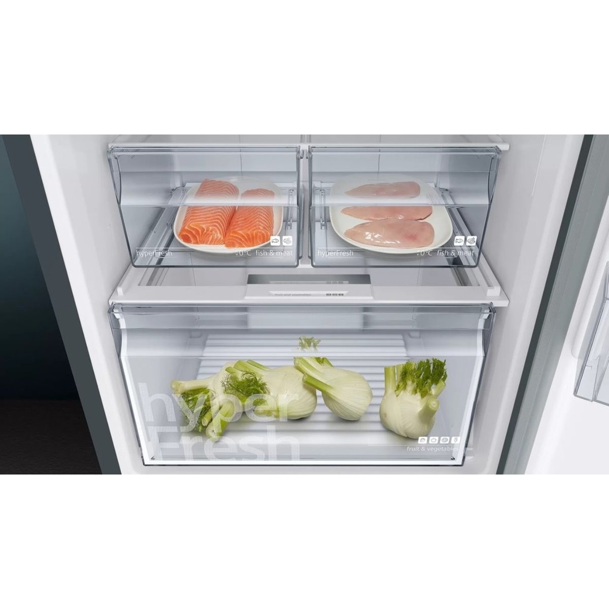 Frigorífico Combinado Siemens iQ300 KG49NXXEA No Frost de 203 cm - Black Inox Preto-3