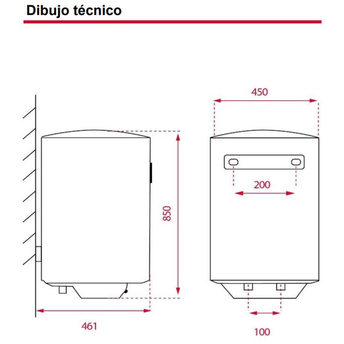 Termo eléctrico vertical Teka EWH 80 C con capacidad de 80 litros Blanco-2
