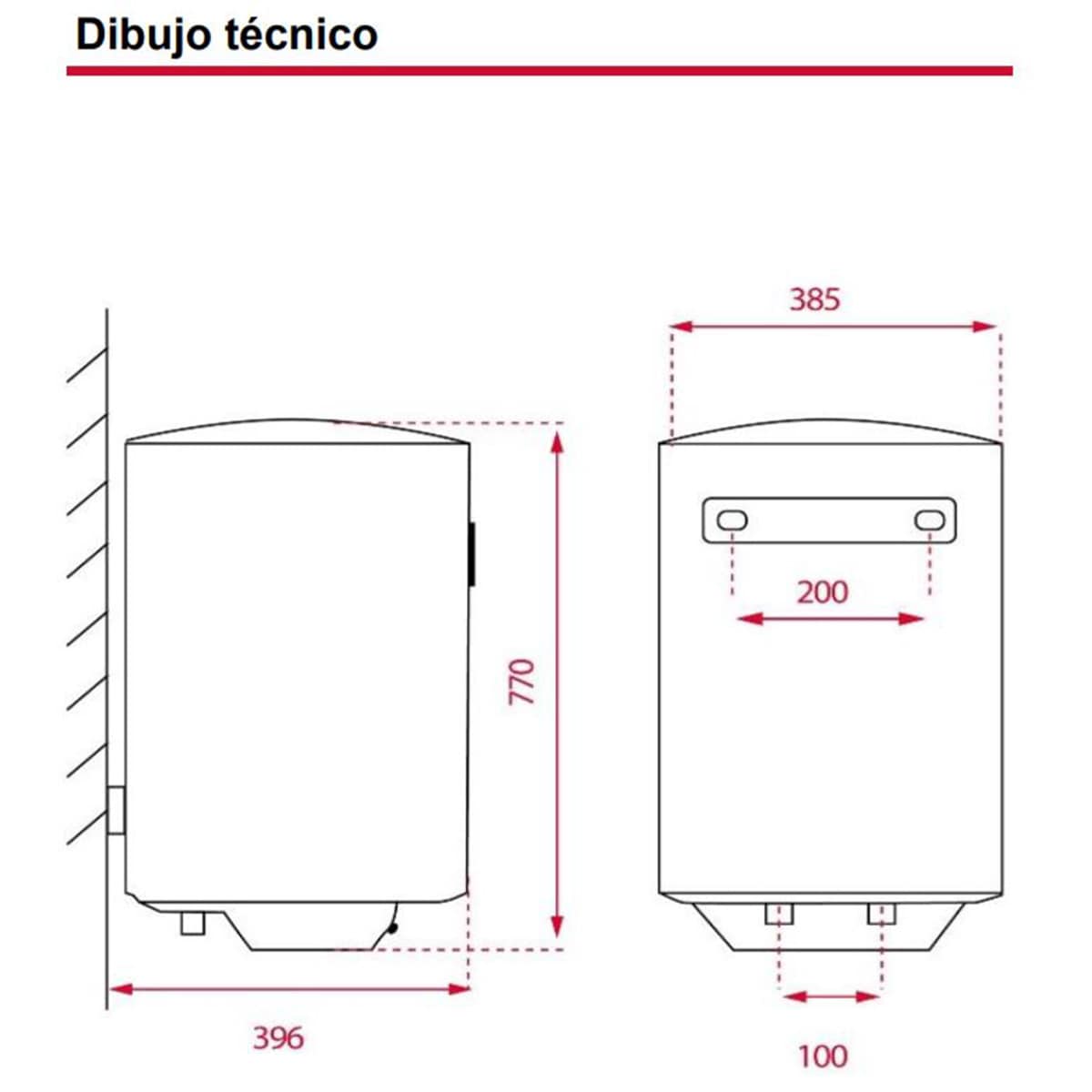 Termo eléctrico vertical Teka EWH 50 C con capacidad de 50 litros Blanco-2