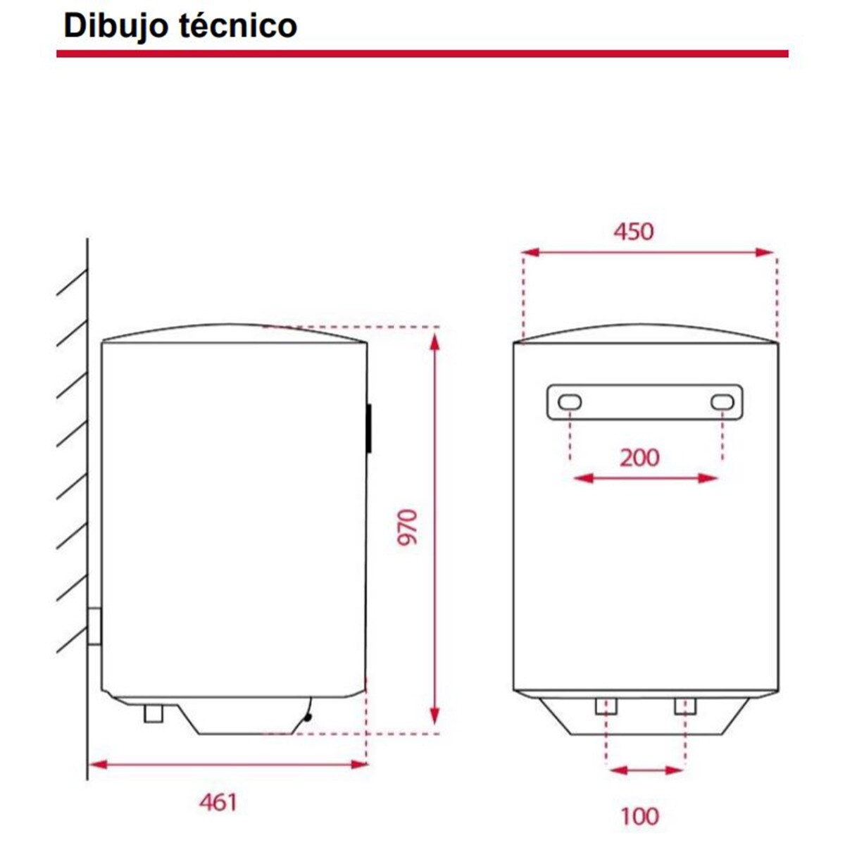 Termo eléctrico vertical Teka EWH 100 C con capacidad de 100 litros Blanco-2