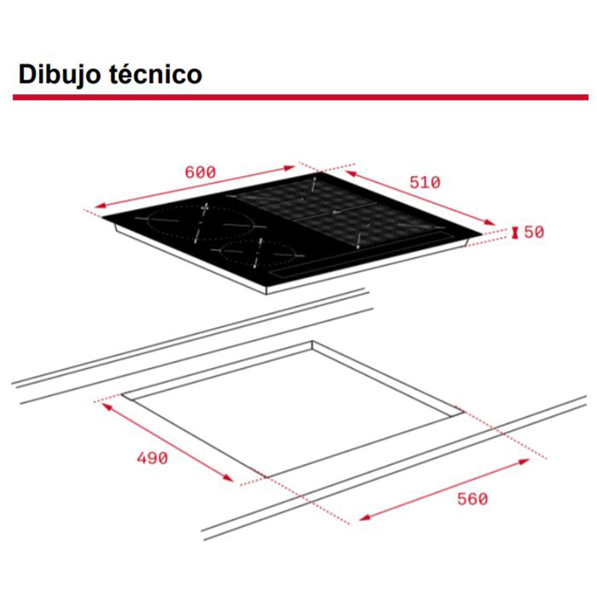Placa inducción Teka zona Flex - IZF 64440 BKMSP Negro-2