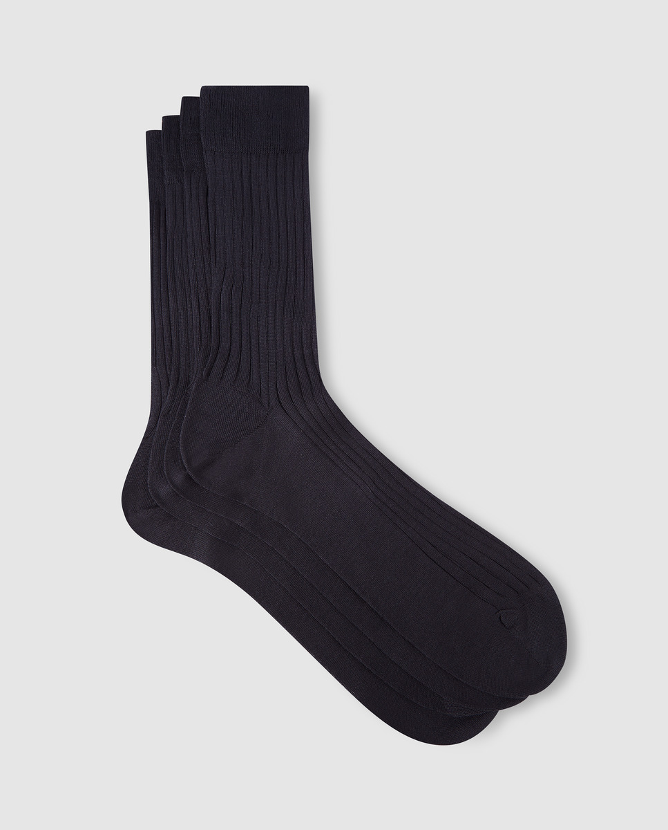 Pack dos calcetines hombre algodón canale Gris-1