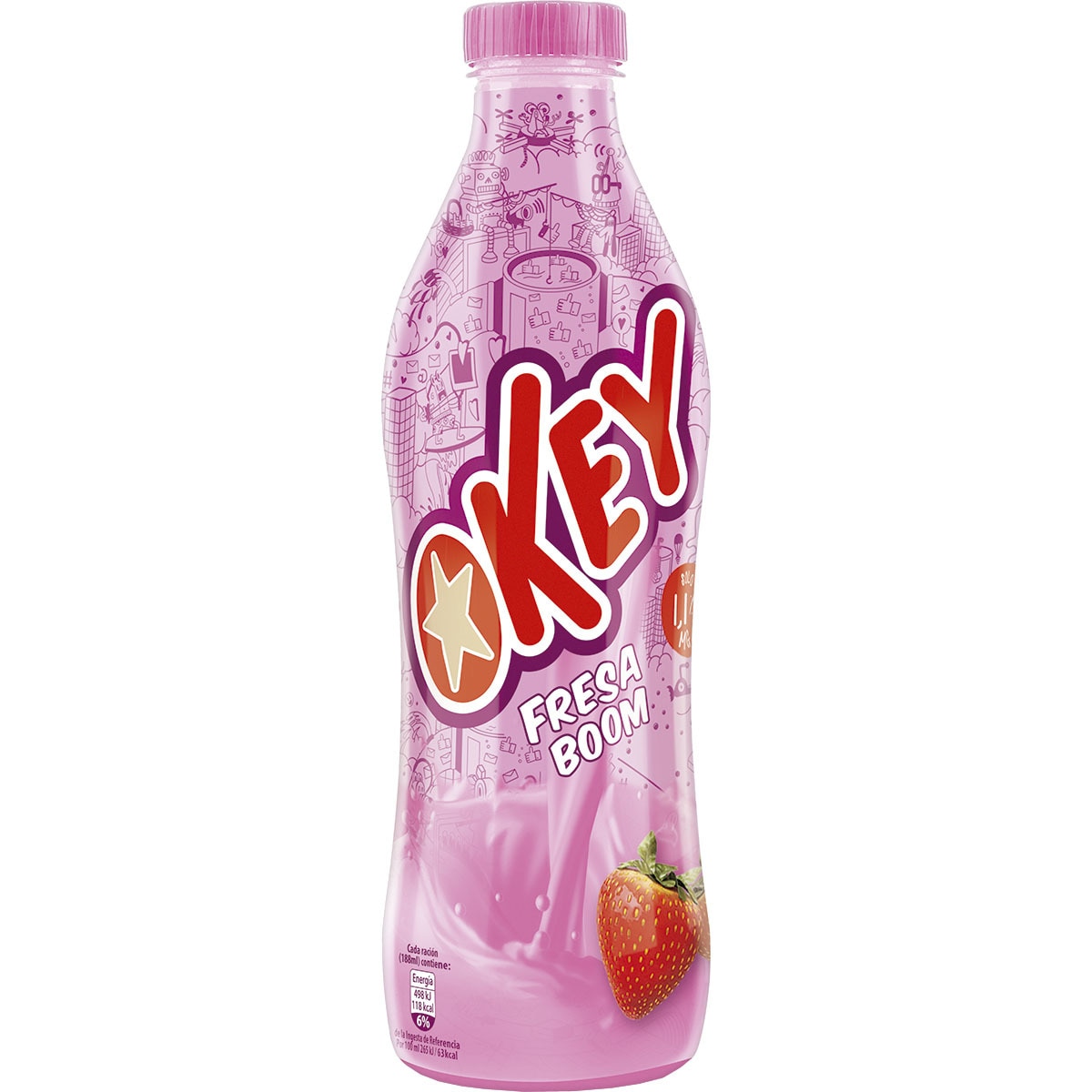 batido de fresa botella 750 ml