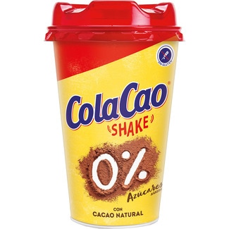 batido de leche y cacao natural 0% azucarés añadidos y Materia Grasa Sin Gluten vaso 200 ml - Colacao Shake