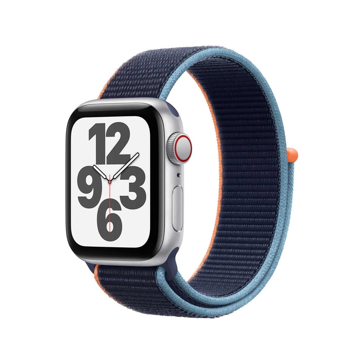 Apple - Watch SE GPS + Cellular, 40 Mm Caja De Aluminio En Plata - Correa Loop Deportiva Azul Marino Intenso