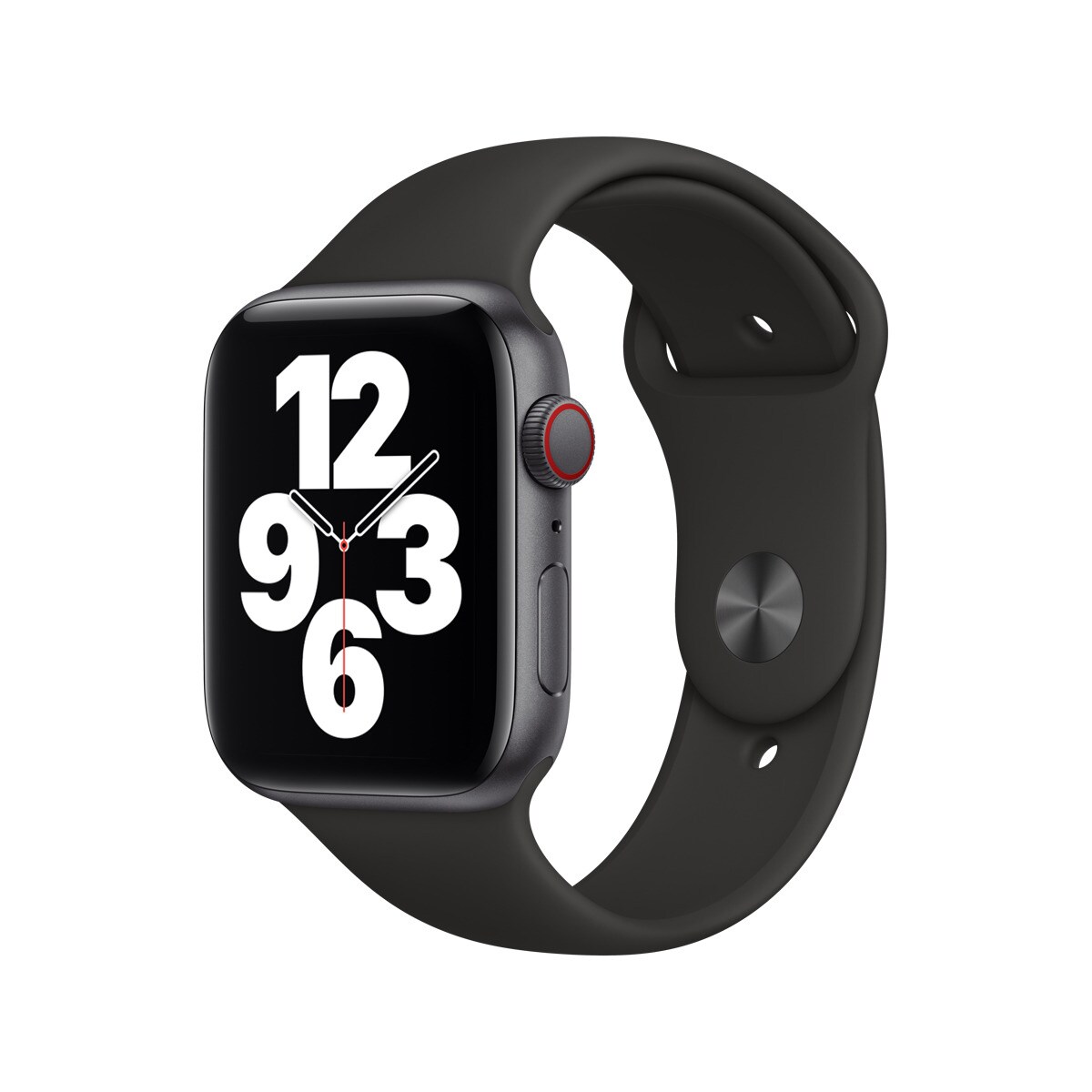 Apple - Watch SE GPS + Cellular, 44 Mm Caja De Aluminio En Gris Espacial - Correa Deportiva Negra Talla única